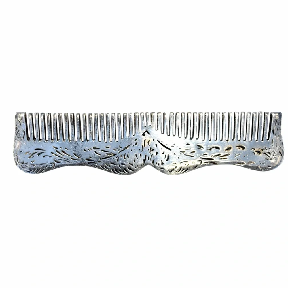Silver Plated‎ Antique Vintage Hair Comb